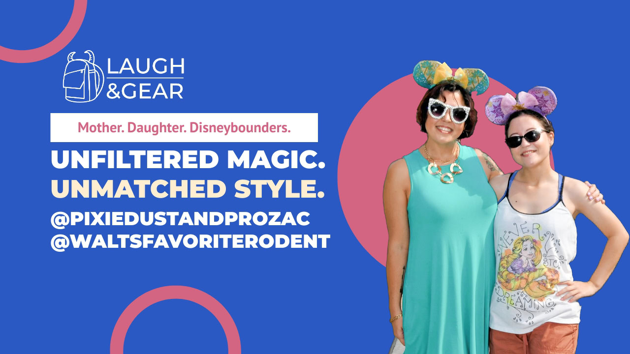 Mother and daughter Disneybounders smiling at the parks with bold style