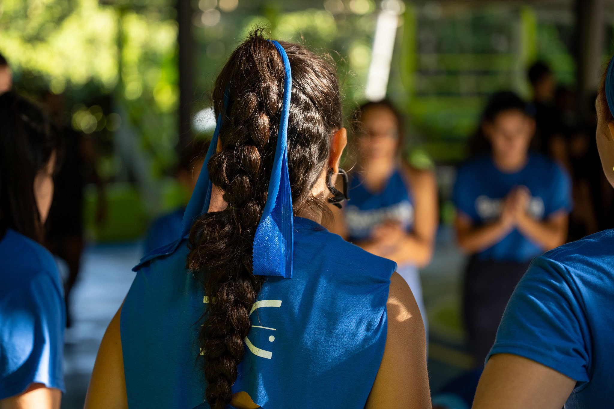 Fitness coach leading a guided group session in Puerto Rico