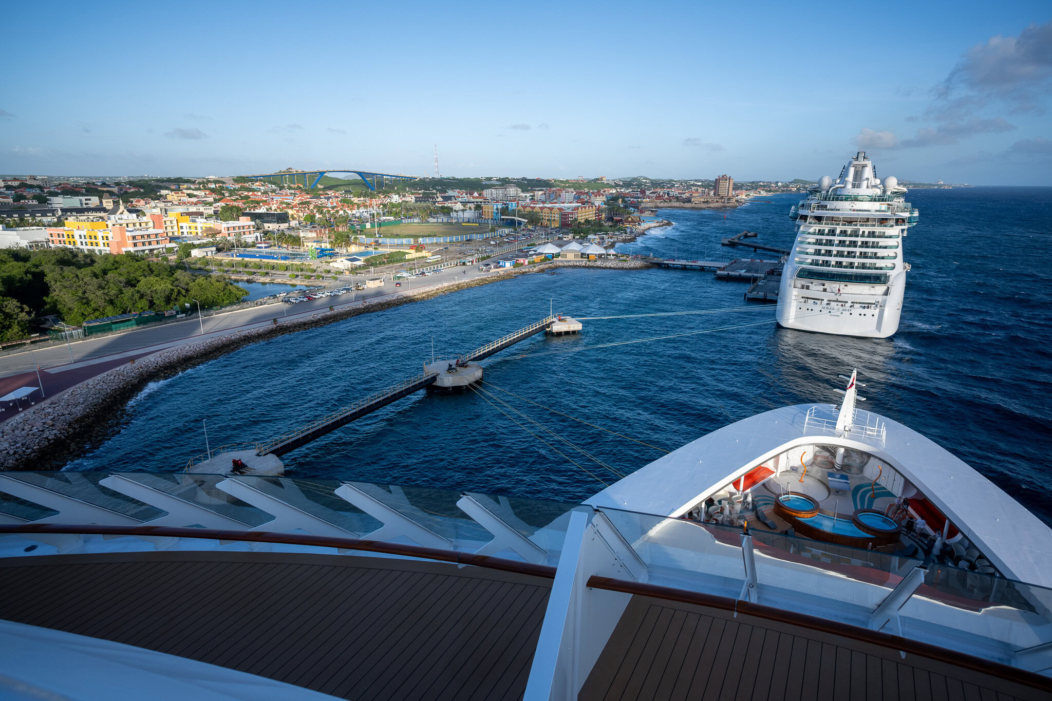 Curaçao from Disney Dream Forward Deck View of Curaçao from the forward deck of the Disney Dream cruise ship.