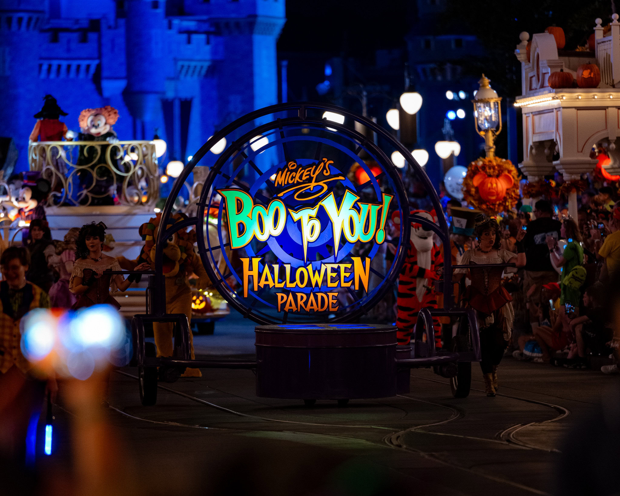 Mickey’s Not-So-Scary Halloween Parade at Magic Kingdom Mickey’s Boo-To-You Halloween Parade sign during Mickey’s Not-So-Scary Halloween Party at Magic Kingdom