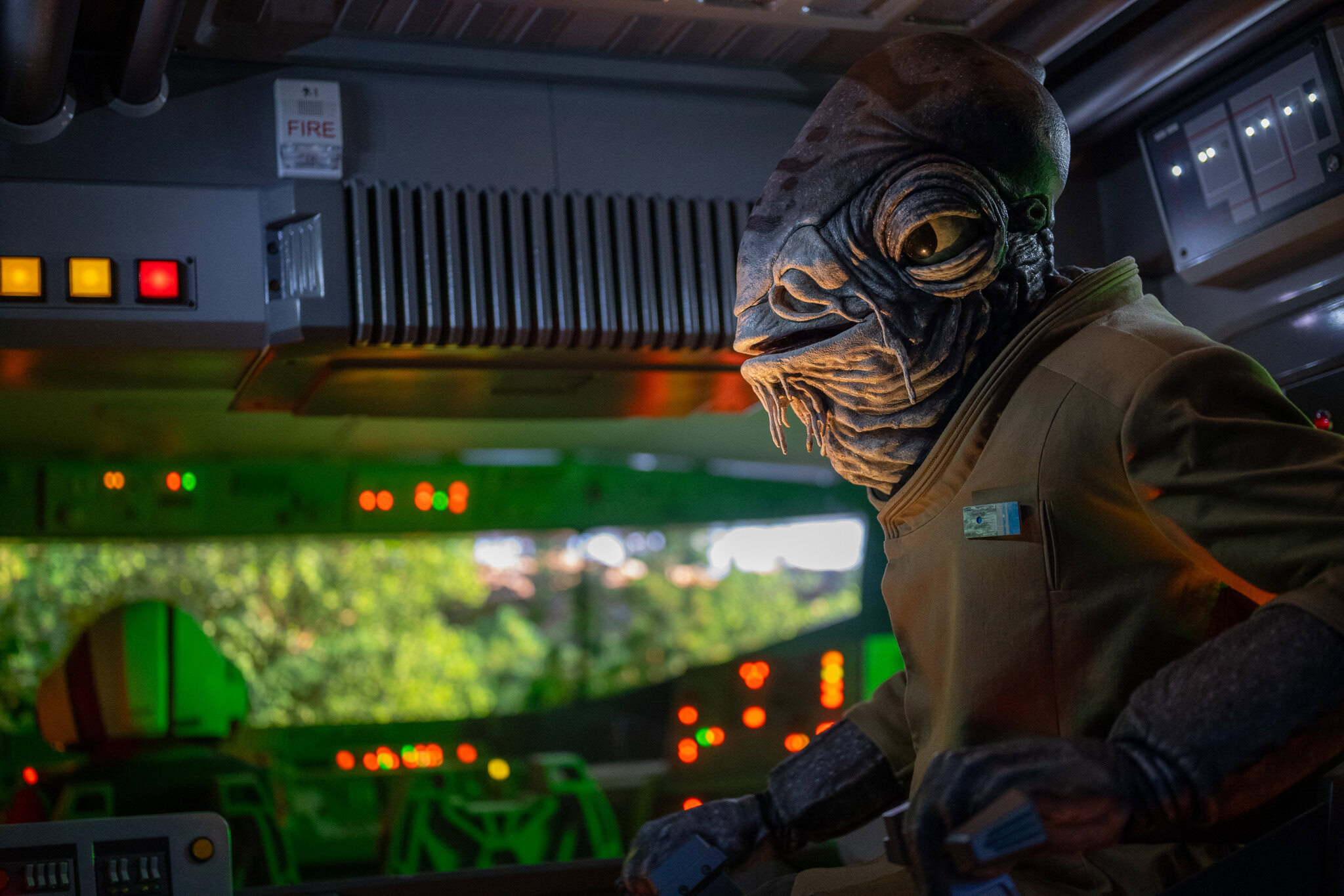 Lieutenant Bek aboard Star Wars: Rise of the Resistance at Disney's Hollywood Studios.
