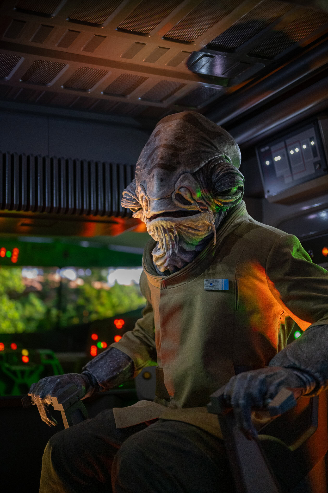Lieutenant Bek during the preshow of Star Wars: Rise of the Resistance at Disney's Hollywood Studios.