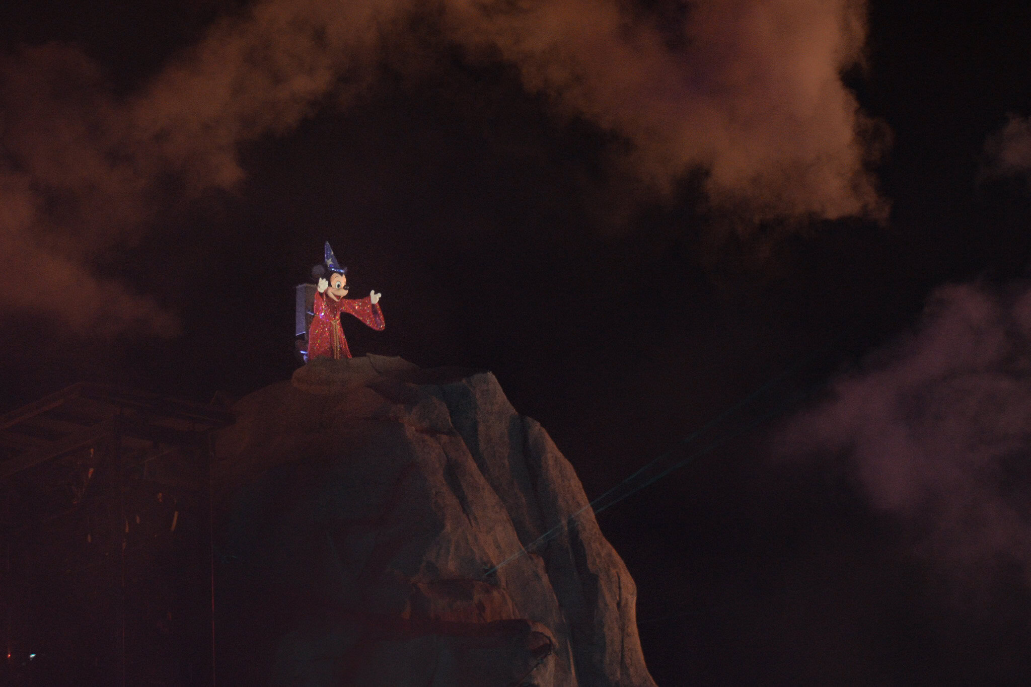 Sorcerer Mickey during Fantasmic at Disney's Hollywood Studios.