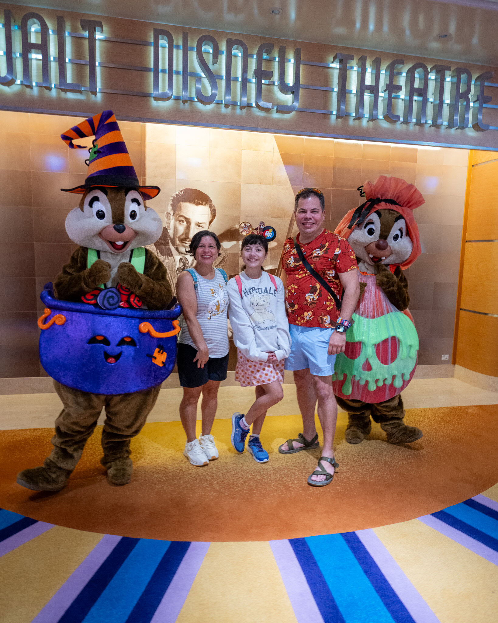 Chip and Dale meet and greet aboard the Disney Magic cruise ship