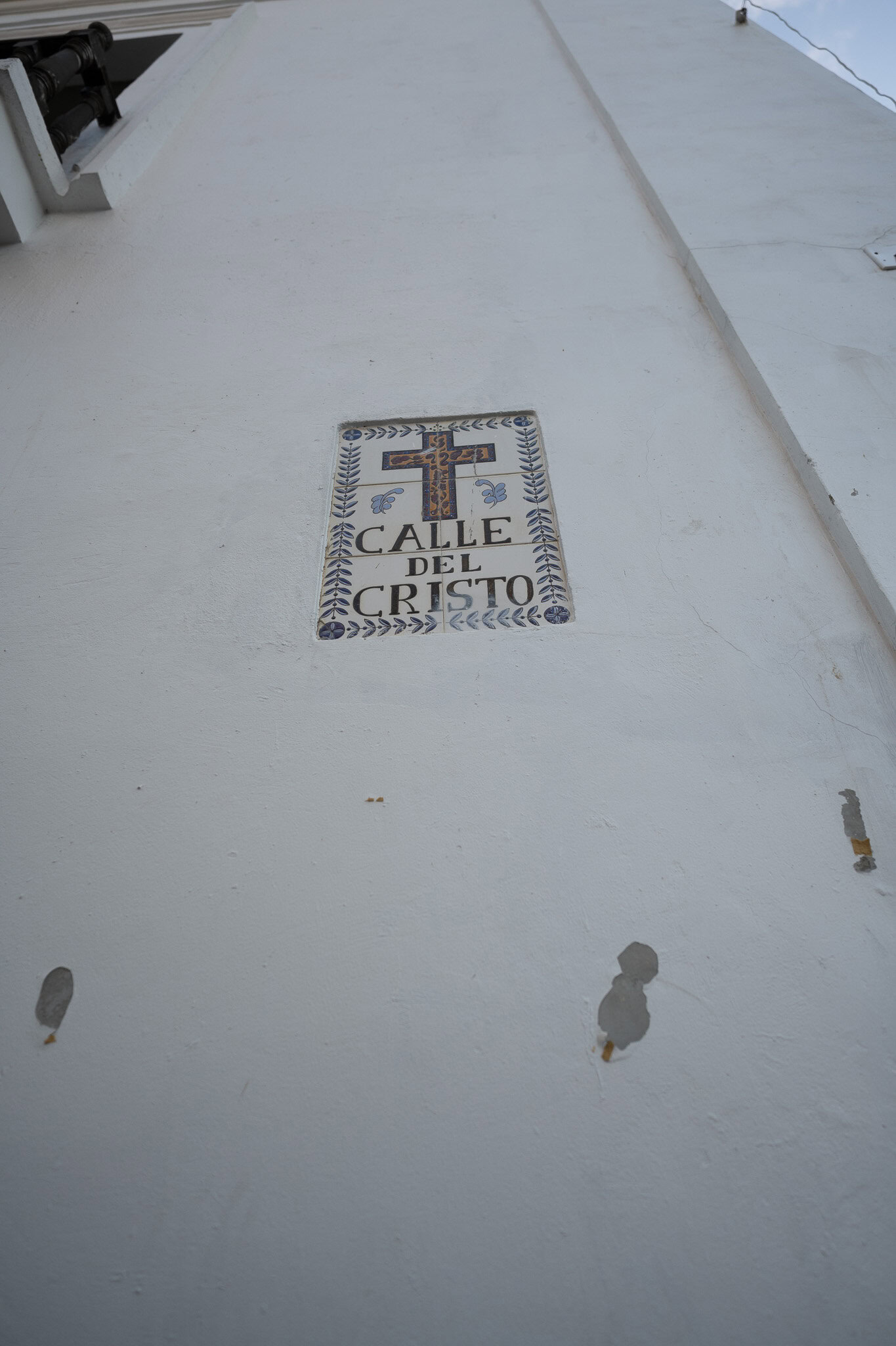 Historic Calle del Cristo street sign in Old San Juan Puerto Rico