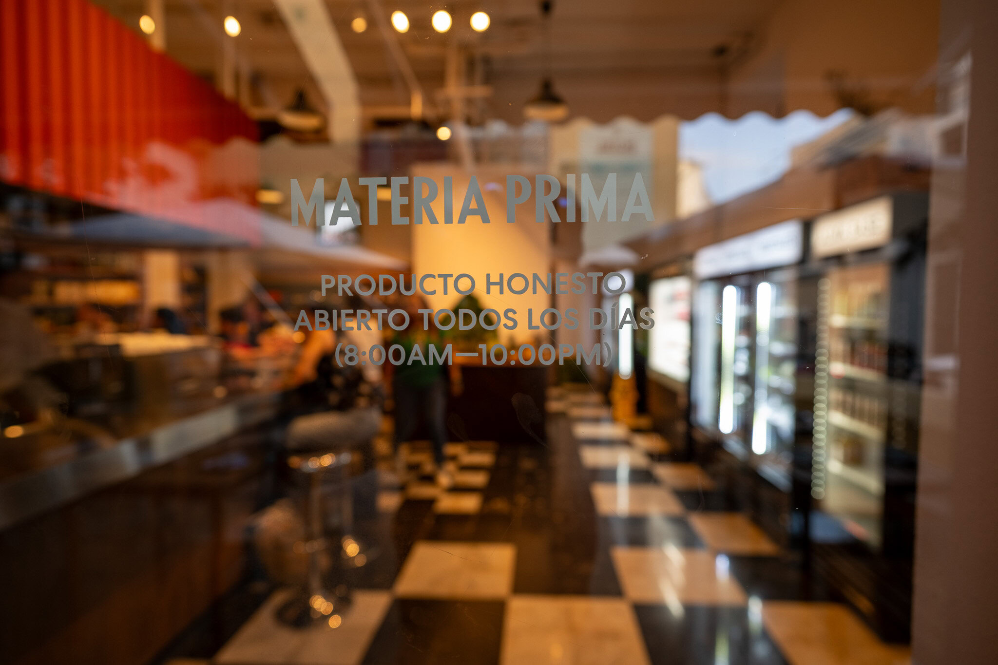 Entrance to Materia Prima market and restaurant in Old San Juan Puerto Rico