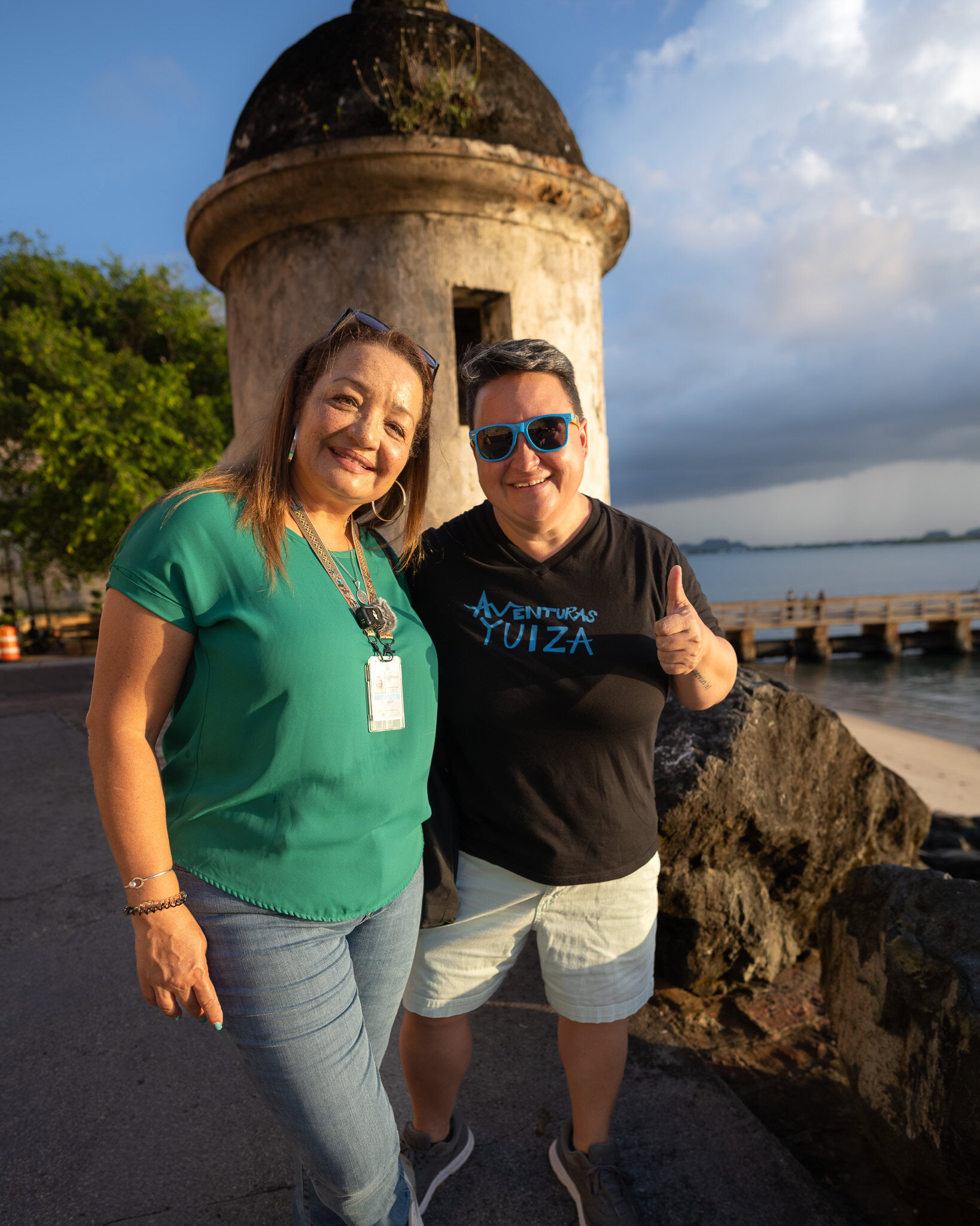 Myriam and Jossie of Aventuras Yuiza sharing the history and culture of Old San Juan during a guided walking tour