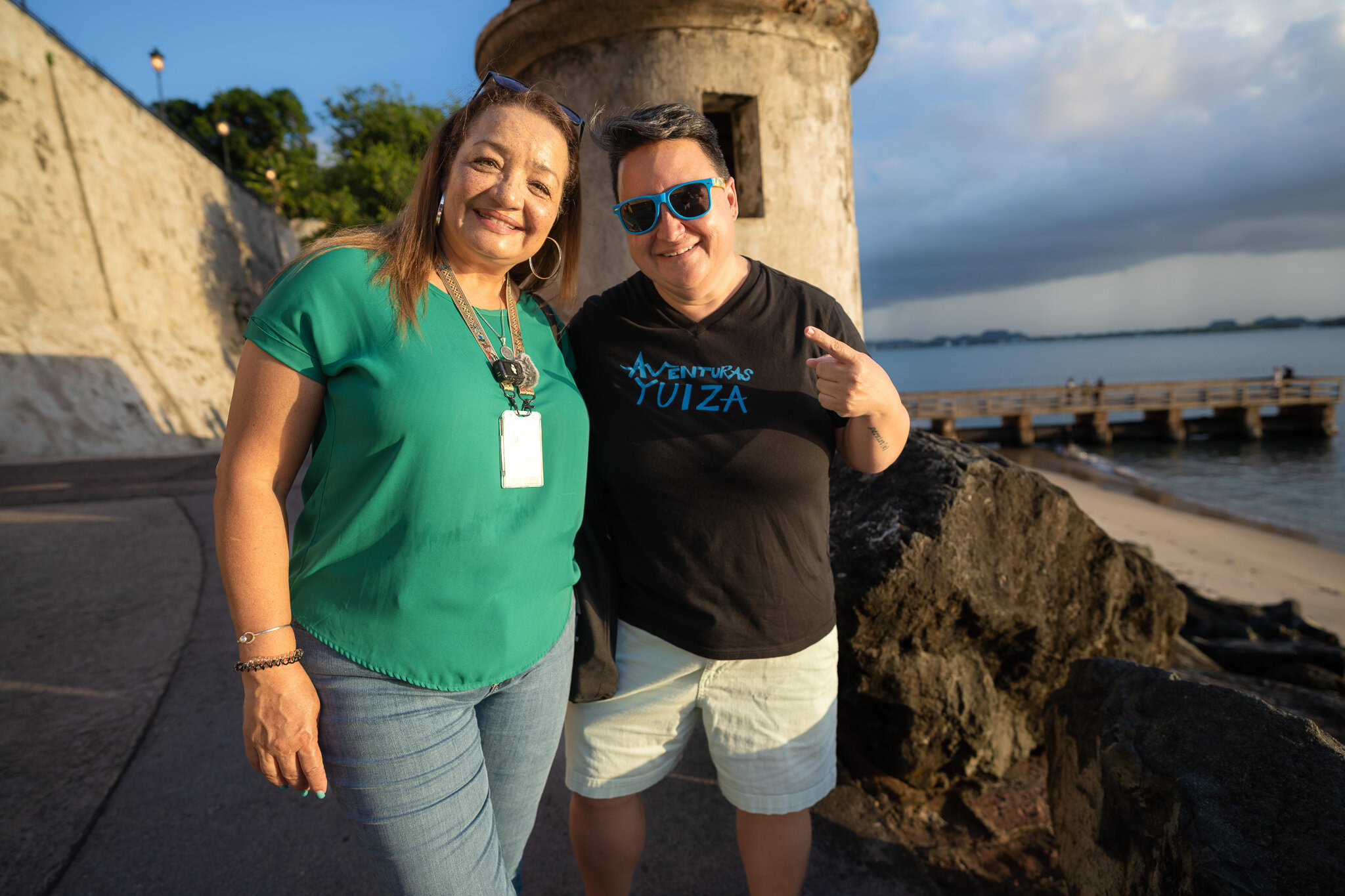 Myriam and Jossie from Aventuras Yuiza during an Old San Juan guided tour