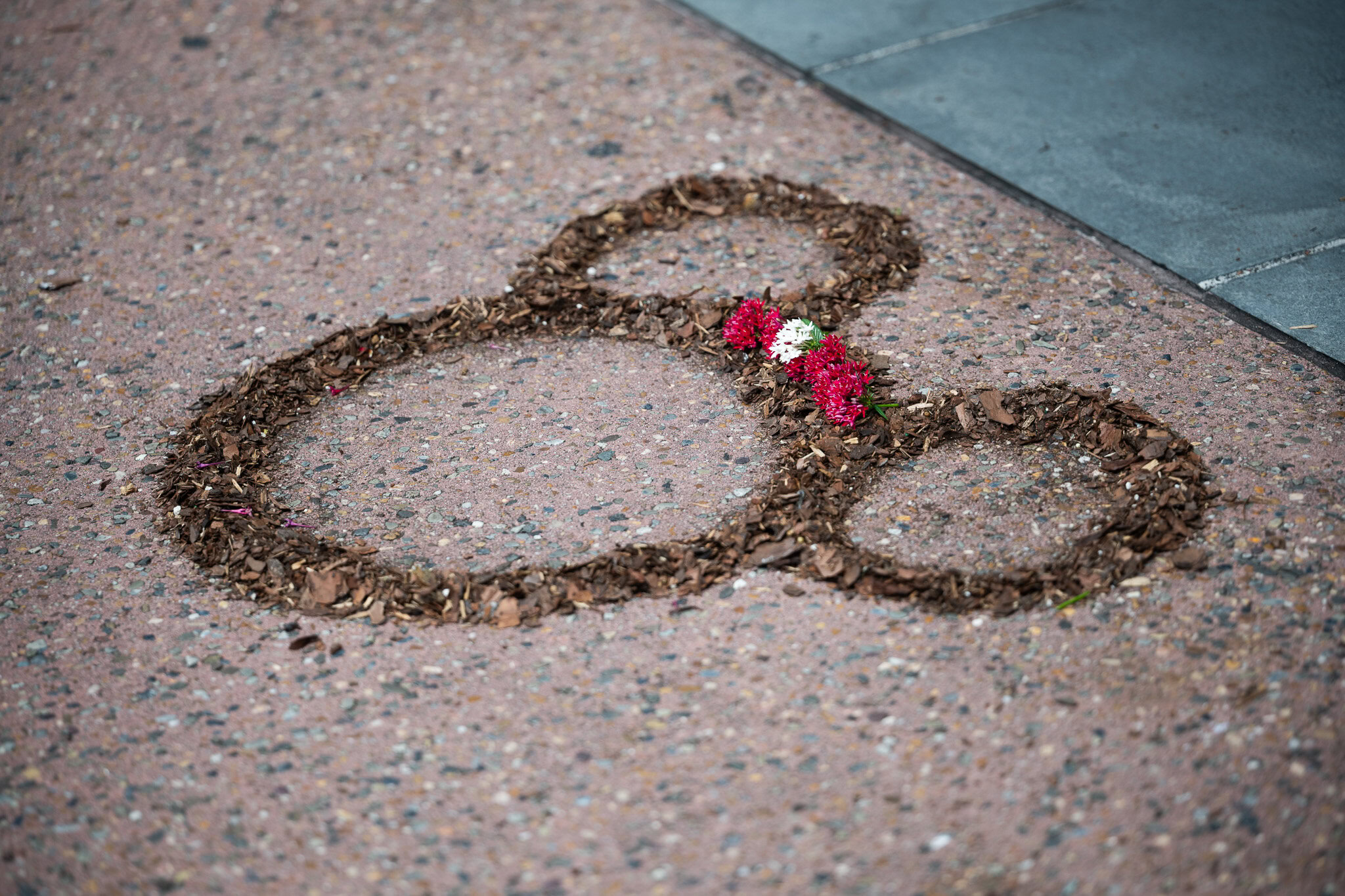 Hidden Mickey design made of leaves and flowers in EPCOT World Showcase