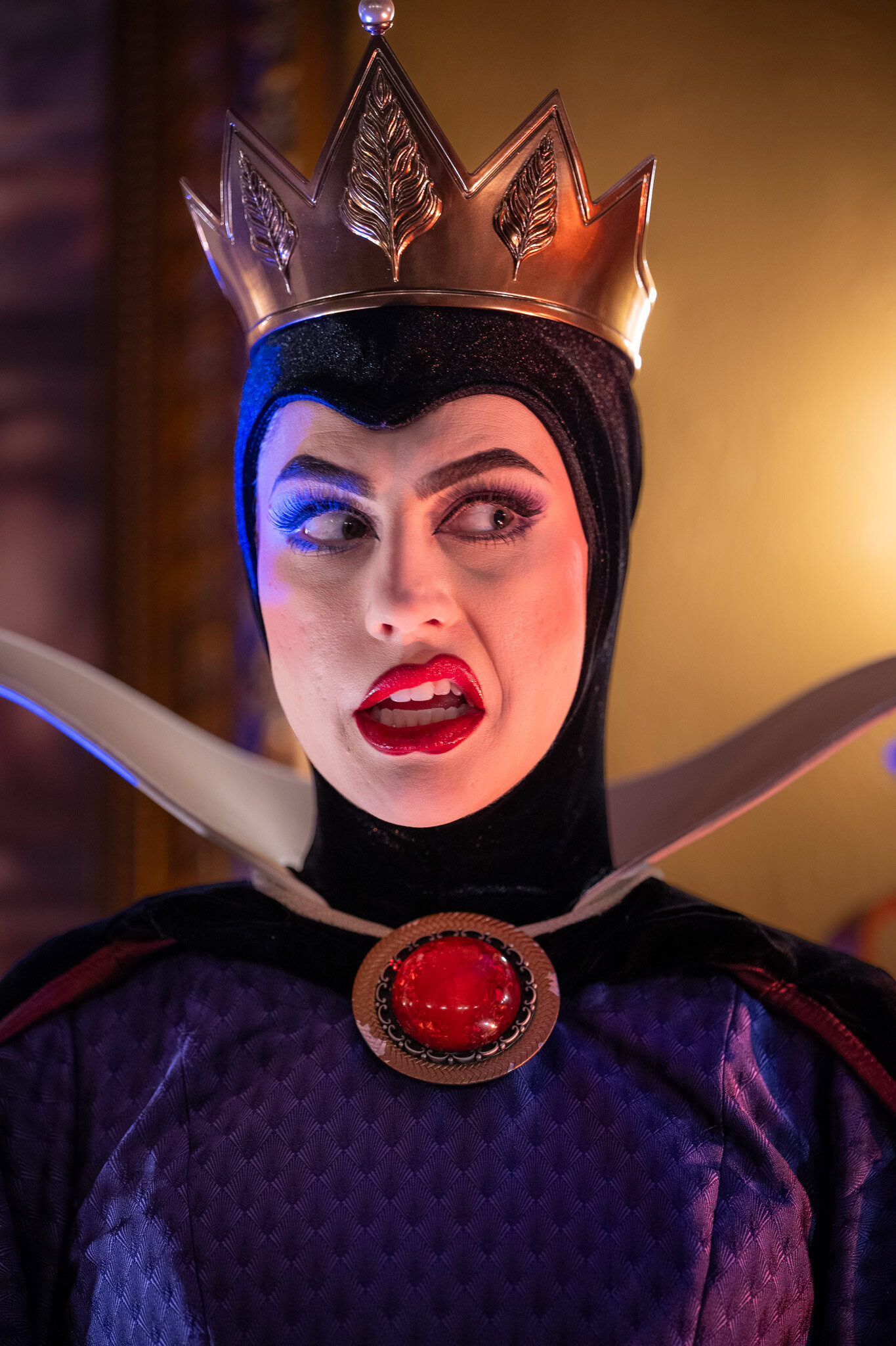 Evil Queen at Halloween Party Character Greeting Close-up of the Evil Queen in Halloween costume at Magic Kingdom