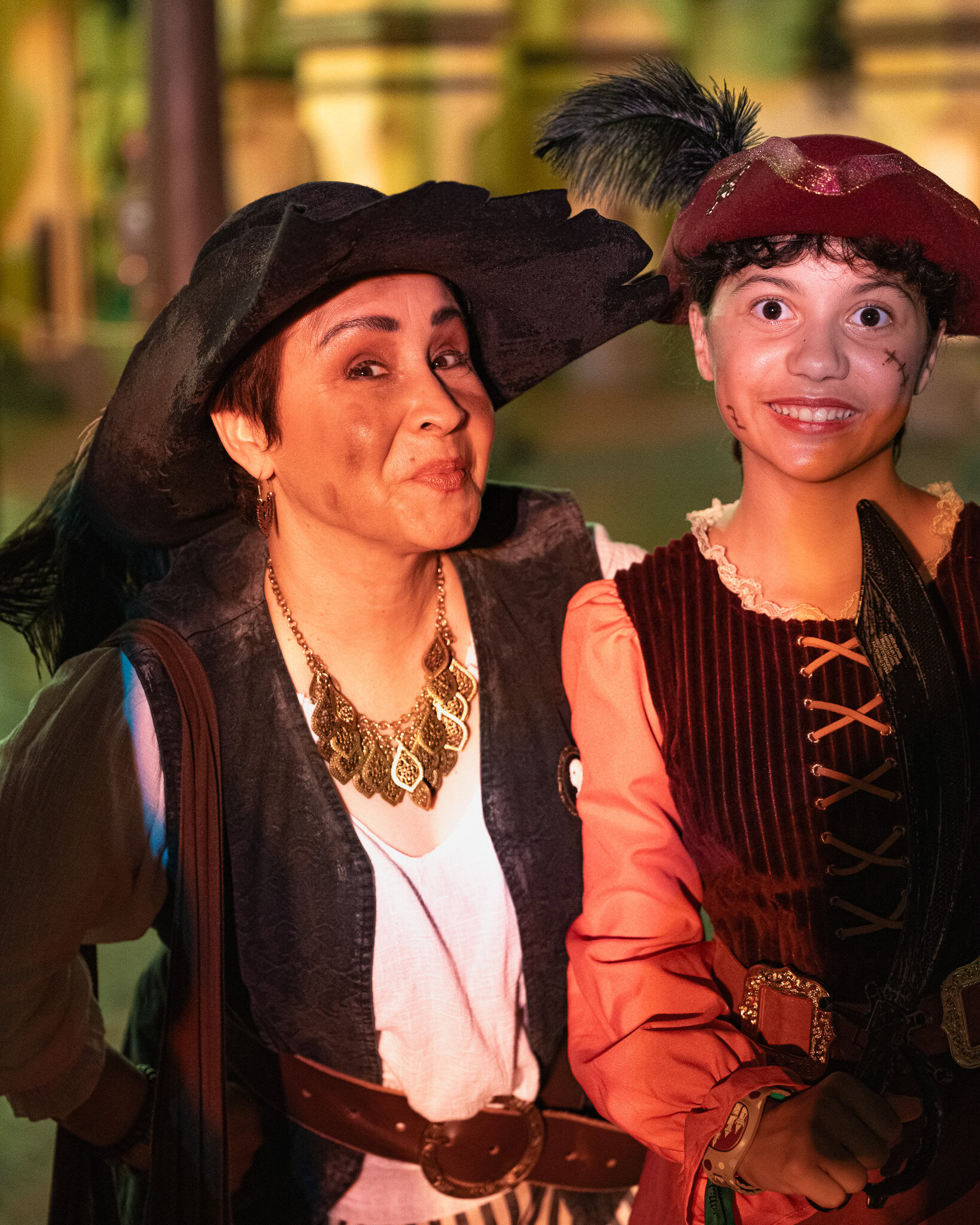 Pirate Duo at Mickey’s Halloween Party Boricua pirate Marina and Daniela in pirate costumes at Mickey’s Not-So-Scary Halloween Party