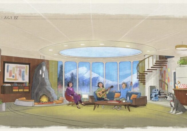 Concept art for the updated Carousel of Progress at Walt Disney World showing the attraction’s future scene.