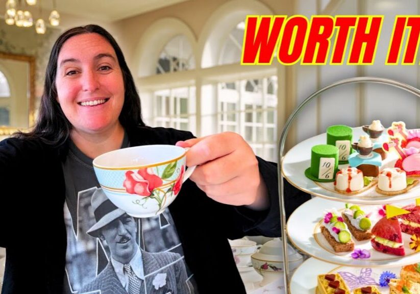 WrightDownMainStreet reviewer holding a tea cup during Grand Floridian Afternoon Tea review at Walt Disney World
