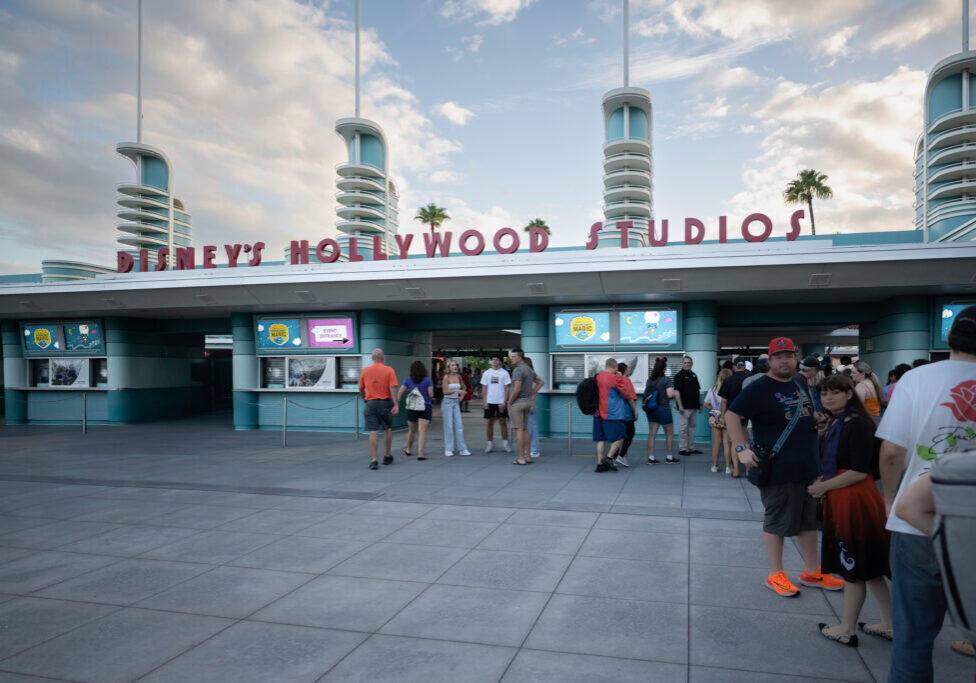trance to Disney’s Hollywood Studios on Moonlight Magic night Guests entering Disney’s Hollywood Studios during DVC Moonlight Magic event